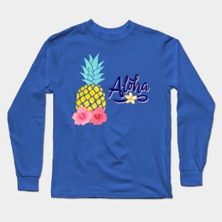 Aloha vibes with pineapple Long Sleeve T-Shirt